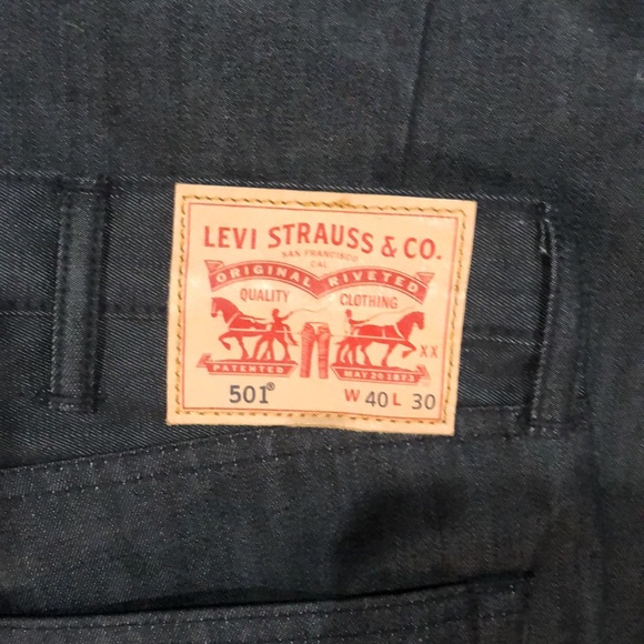 Men’s Levi’s Original 501 Button Fly Black Jeans W40 X L30 - Picture 4 of 10